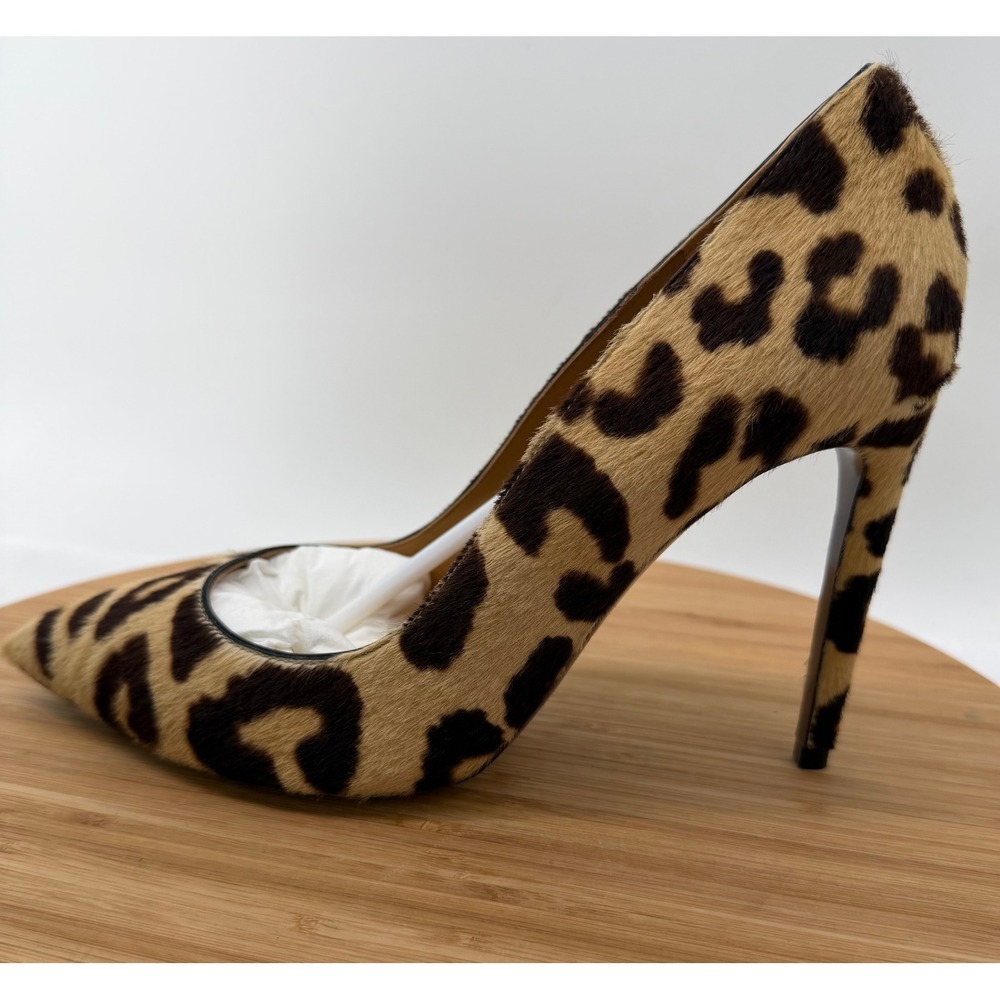 Ralph Lauren Purple Label Leopard Calf Hair Pointed Toe Stiletto Pumps 38 US 7.5